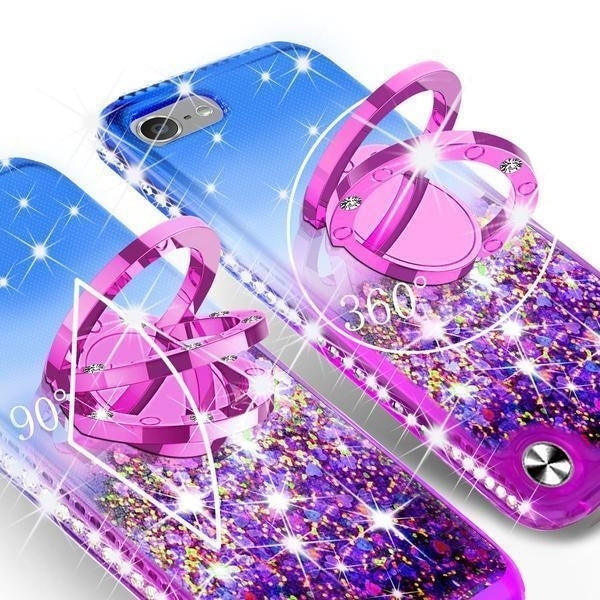 For iPod Touch 5 6 7th Generation Cute Liquid Glitter Bling Phone Case Kickstand Image 4