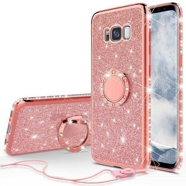 For Samsung Galaxy S8 Plus Case,Ring Glitter Bling Diamond Rhinestone BumperCase Image 1