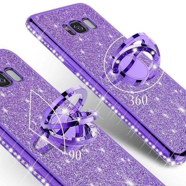 For Samsung Galaxy S8 Plus Case ,Ring Glitter Bling Diamond Rhinestone Bumper Image 4