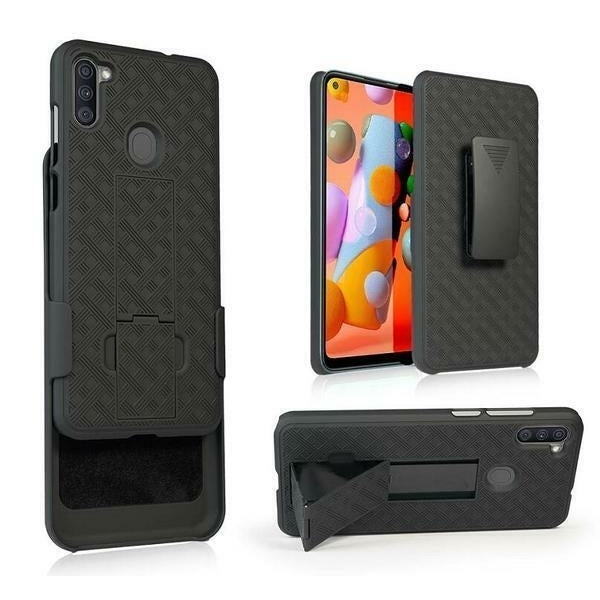 For Samsung Galaxy A11 Case Slim Rugged Holster Phone Belt Clip Cover Kickstand Image 3