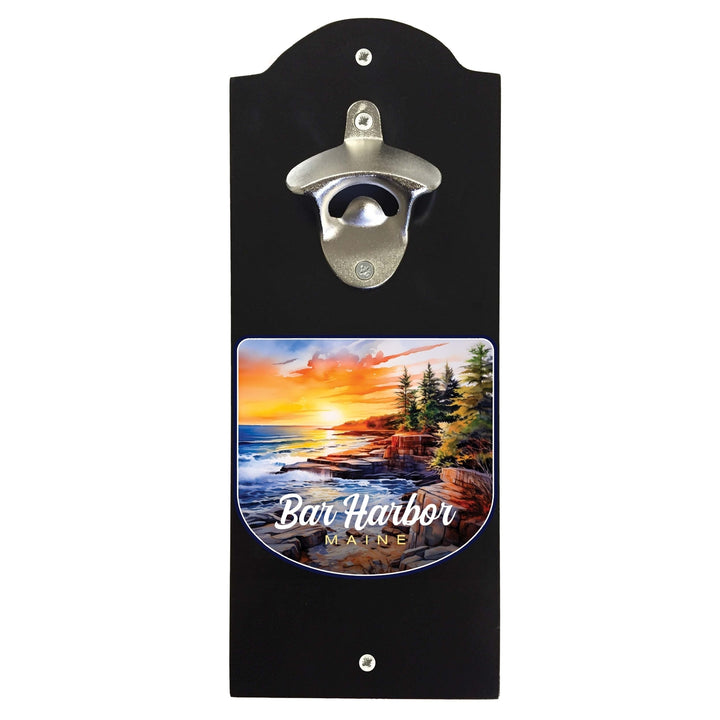 Bar Harbor Maine Design B Souvenir Wall mounted bottle opener Image 1