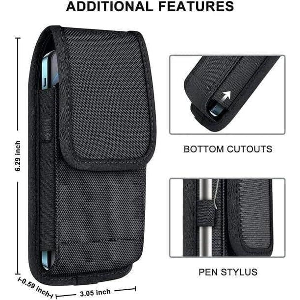 Rugged Vertical Belt Clip Case Pouch Holster for Alcatel Jitterbug Flip Phones Image 4