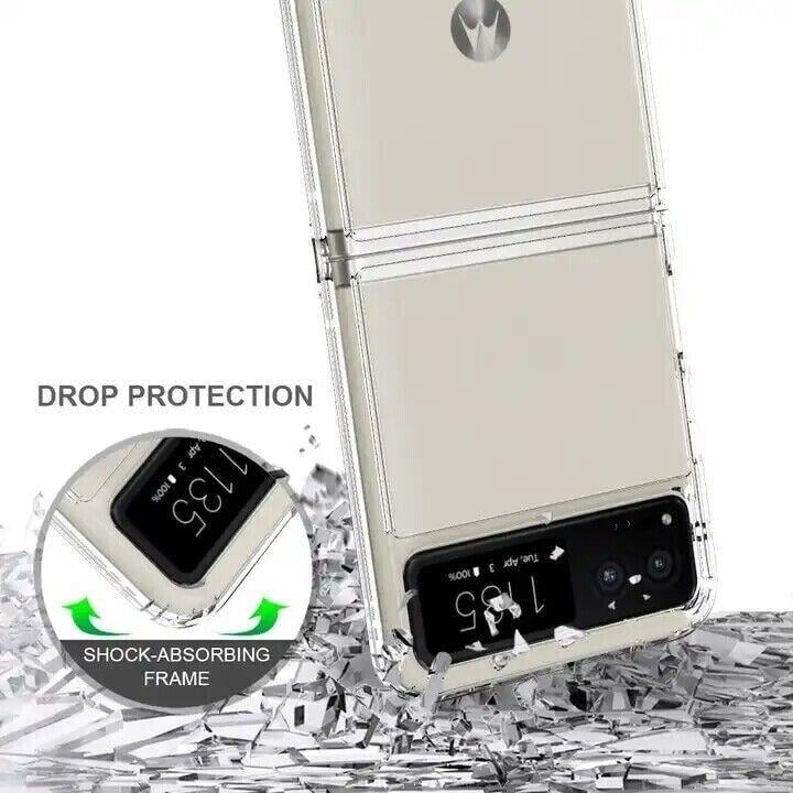 Motorola Razr 2023 CaseSlim Clear Protective Shock Resistant Image 3