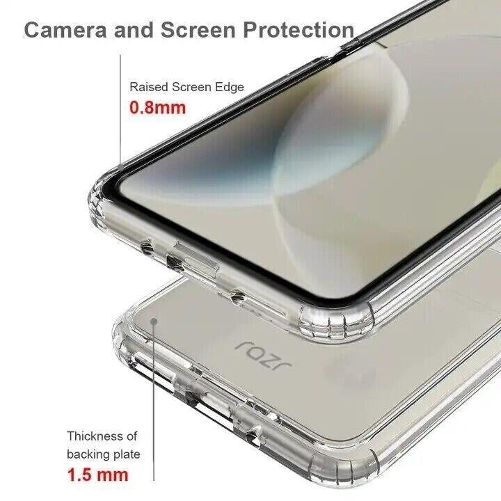 Motorola Razr 2023 CaseSlim Clear Protective Shock Resistant Image 4