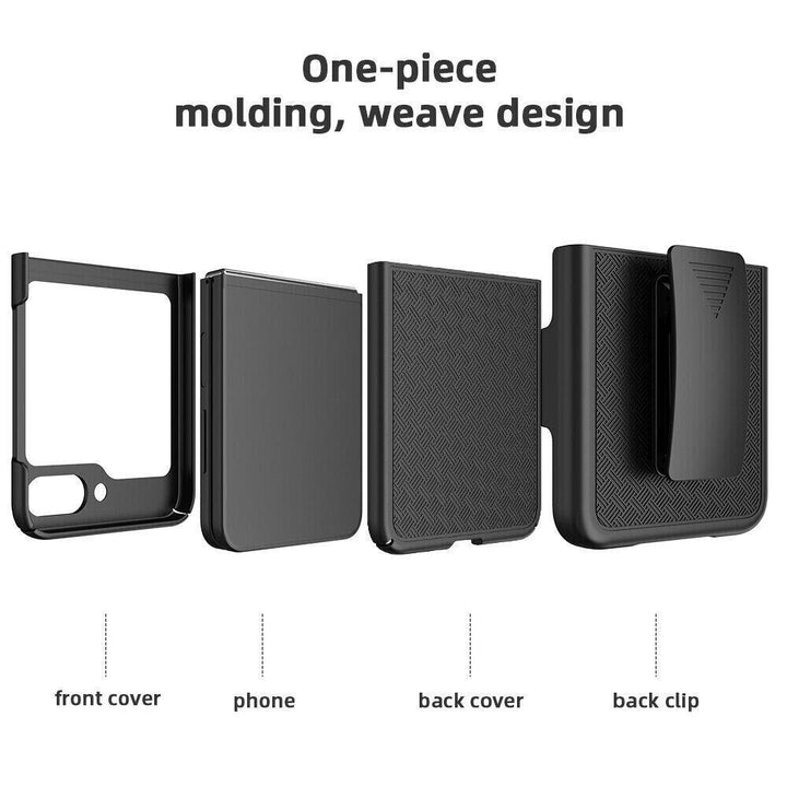 For Motorola Razr+/Razr Plus Swivel Locking Rubberized Holster Shell Case Combo Image 3