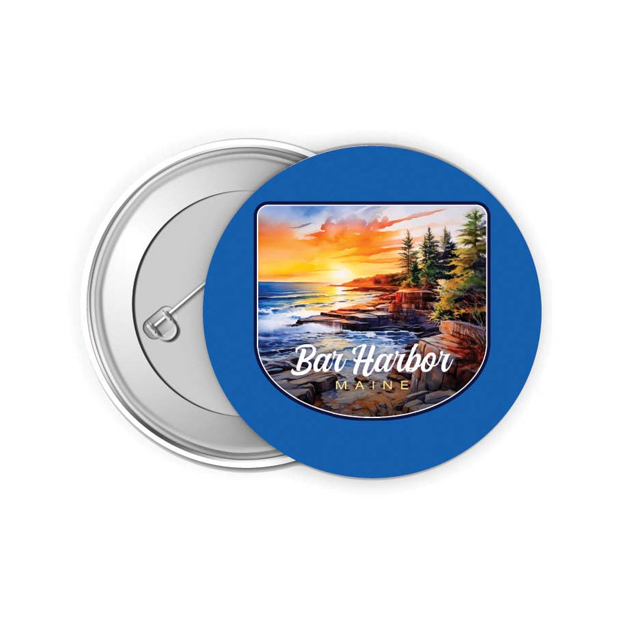 Bar Harbor Maine Design B Souvenir Small 2-Inch Button Pin 4 Pack Image 1