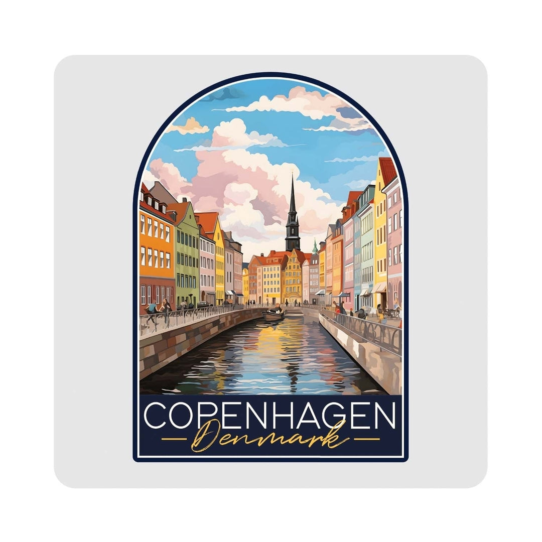 Copenhagen Denmark Design B Souvenir 4x4-Inch Coaster Acrylic 4 Pack Image 1