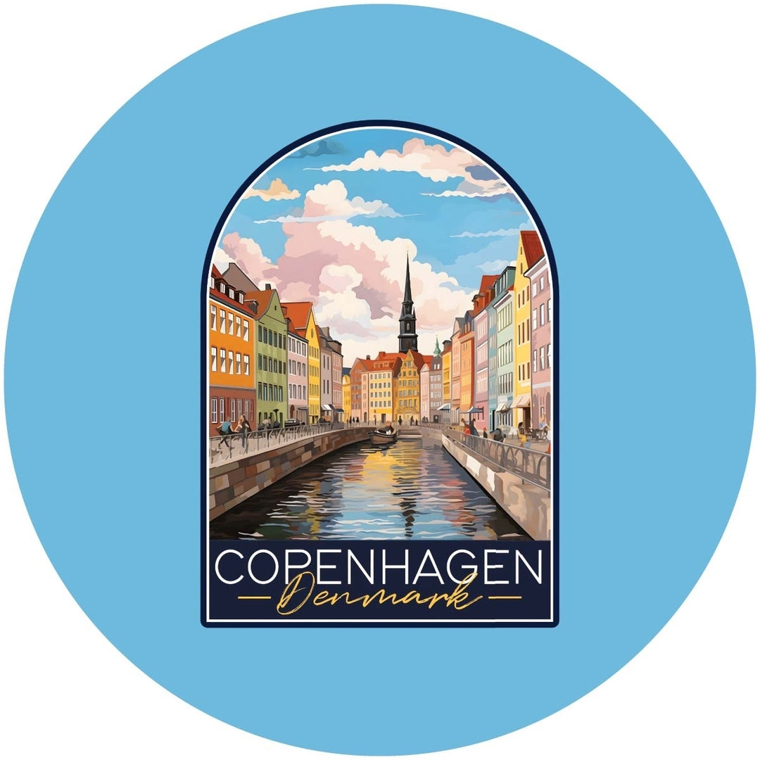 Copenhagen Denmark Design B Souvenir Coaster Paper 4 Pack Image 1