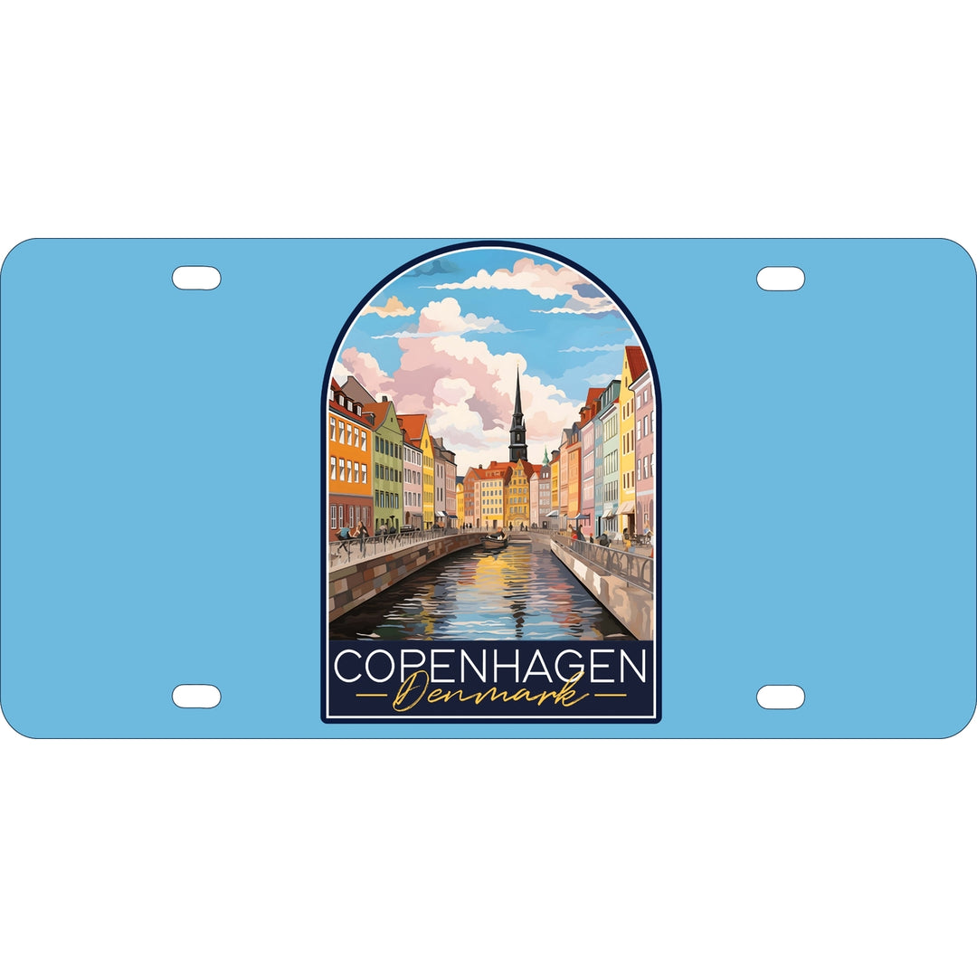 Copenhagen Denmark Design B Souvenir Metal License Plate Image 1