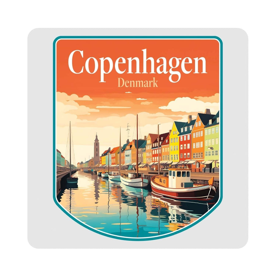 Copenhagen Denmark Design A Souvenir 4x4-Inch Coaster Acrylic 4 Pack Image 1