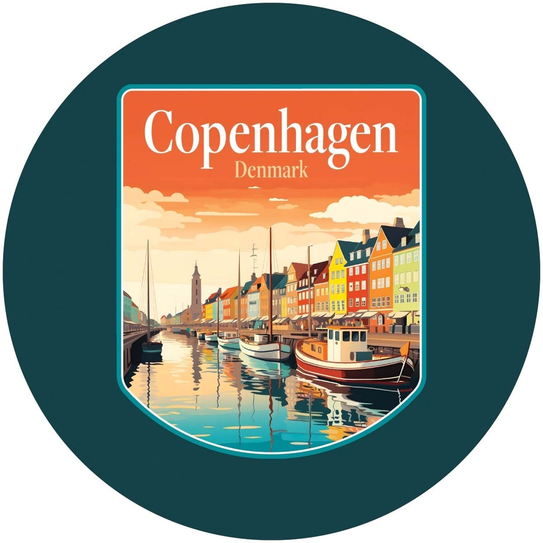 Copenhagen Denmark Design A Souvenir Coaster Paper 4 Pack Image 1