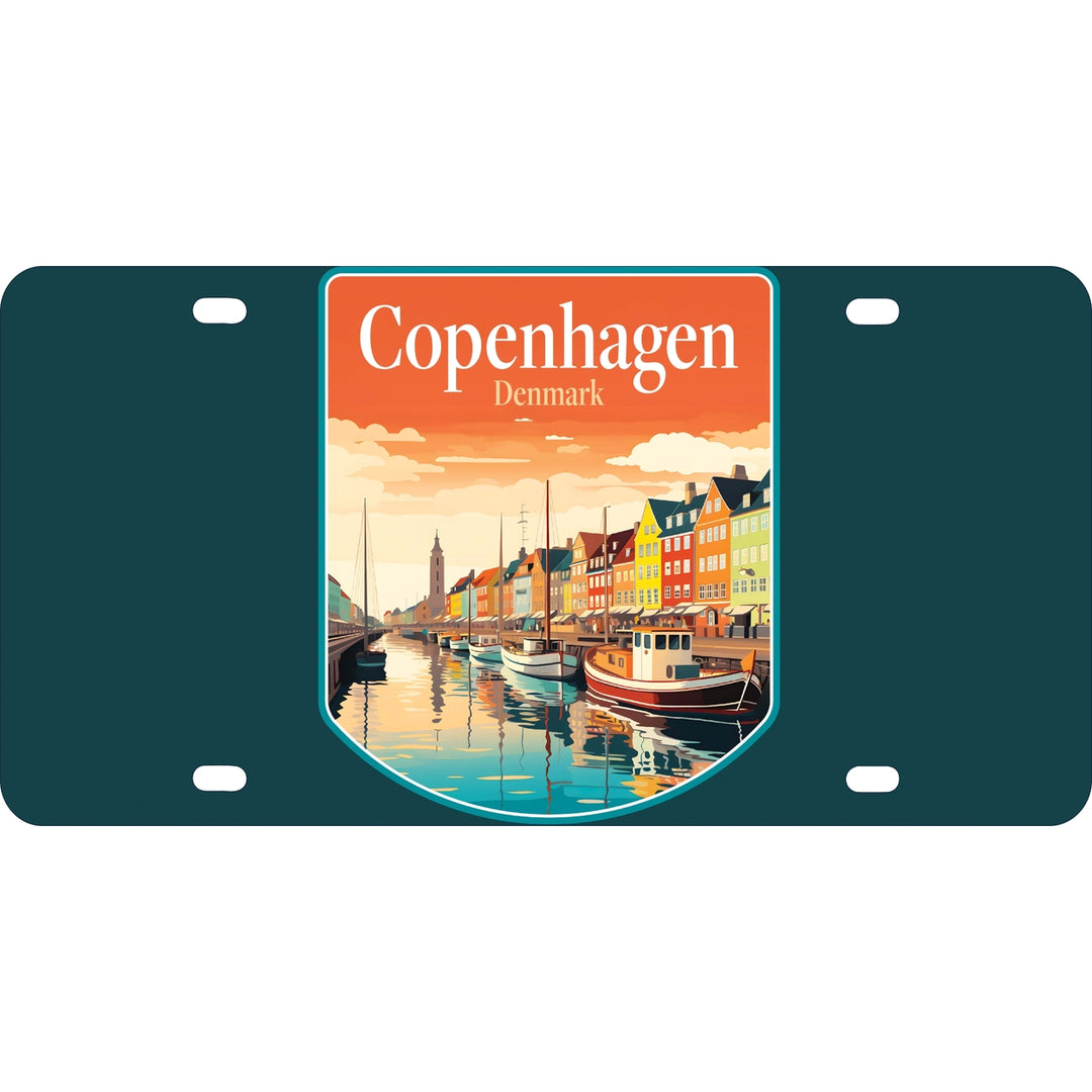 Copenhagen Denmark Design A Souvenir Metal License Plate Image 1