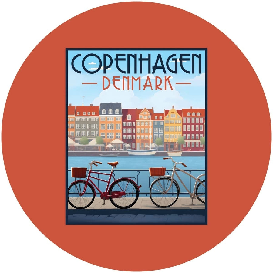 Copenhagen Denmark Design C Souvenir Coaster Paper 4 Pack Image 1