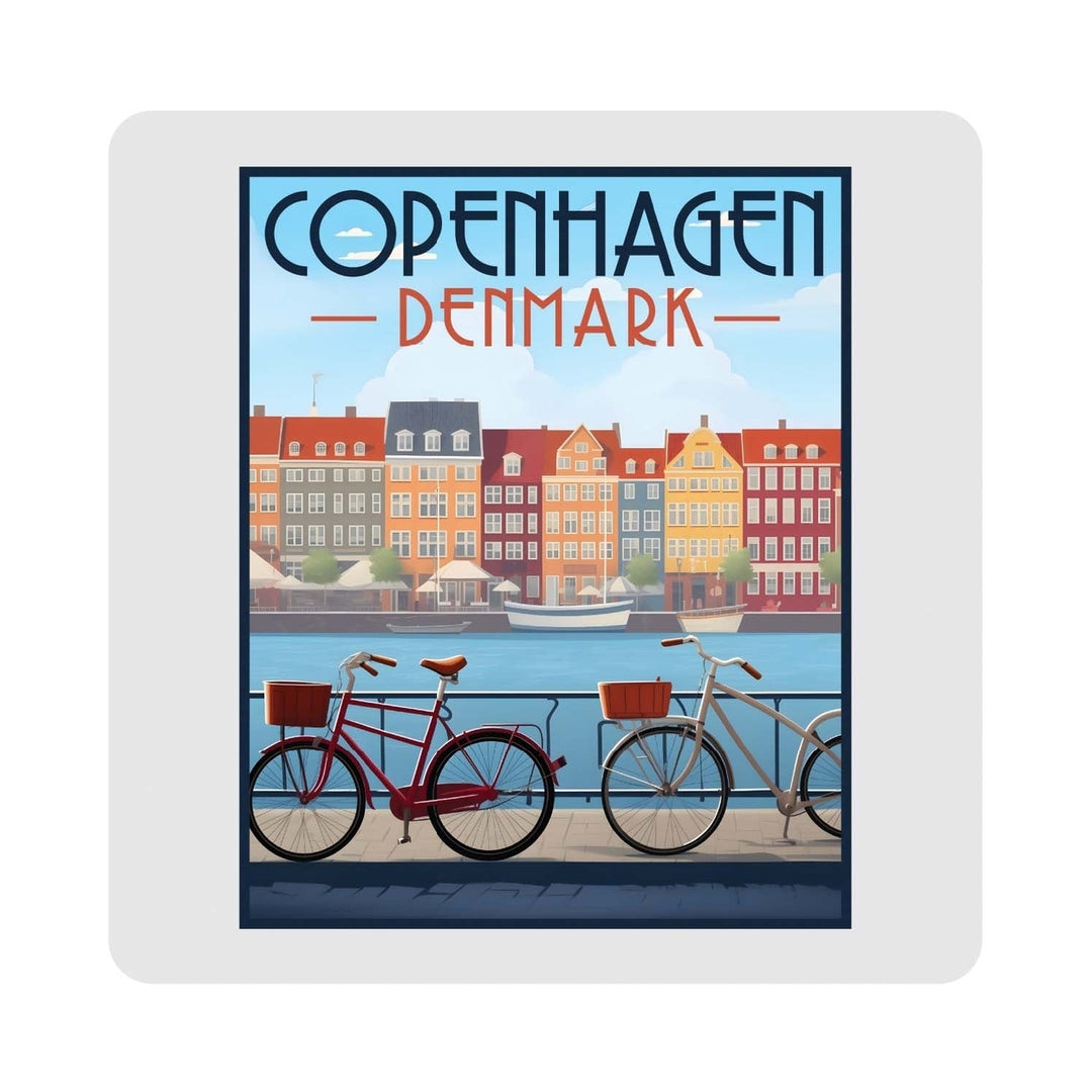 Copenhagen Denmark Design C Souvenir 4x4-Inch Coaster Acrylic 4 Pack Image 1