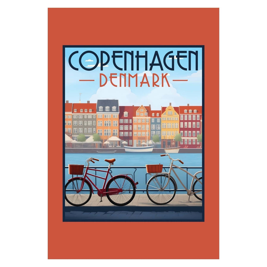 Copenhagen Denmark Design C Souvenir Wood sign with frame 5x7 Image 1