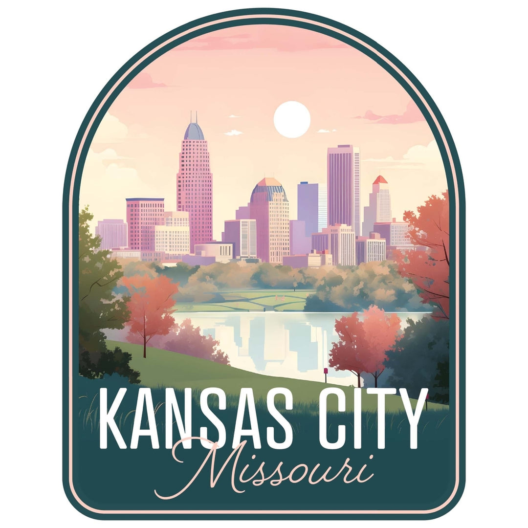 Kansas City Missouri Design B Souvenir Vinyl Decal Sticker Image 1