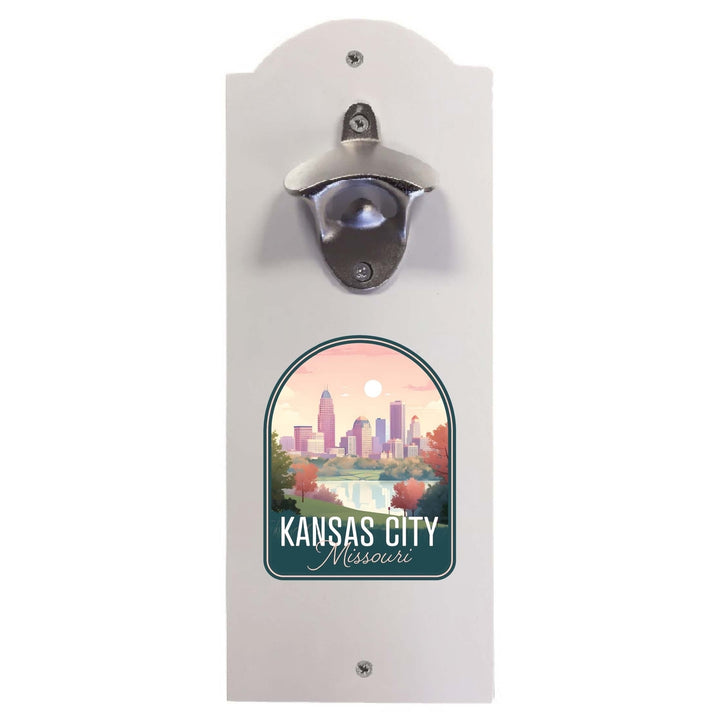 Kansas City Missouri Design B Souvenir Wall mounted bottle opener Image 2