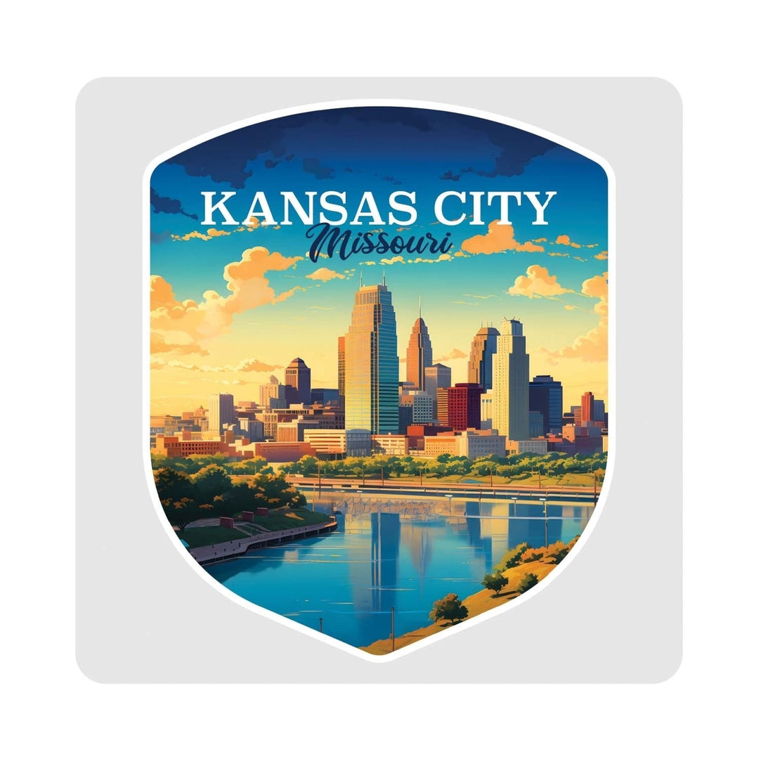 Kansas City Missouri Design A Souvenir 4x4-Inch Coaster Acrylic 4 Pack Image 1