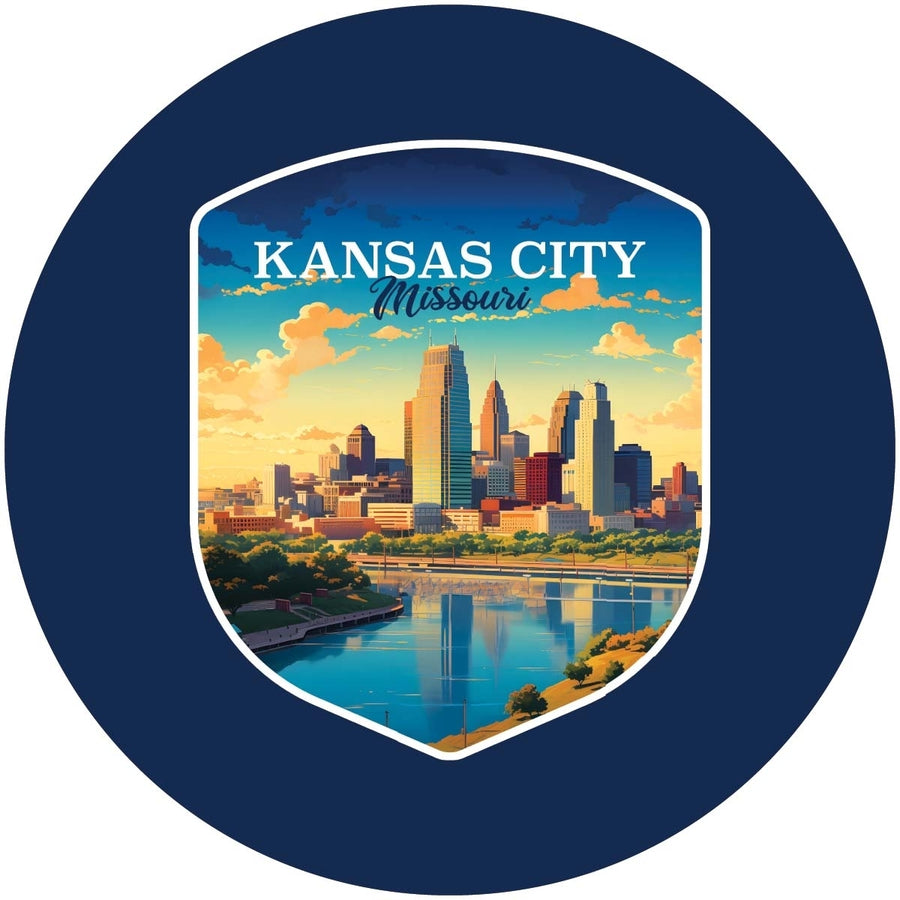 Kansas City Missouri Design A Souvenir Coaster Paper 4 Pack Image 1