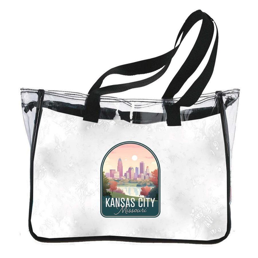 Kansas City Missouri Design B Souvenir Clear Tote Bag Image 1