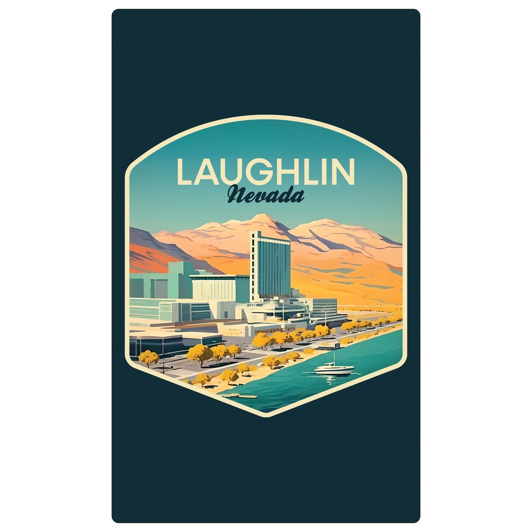 Laughlin Nevada Design A Souvenir Metal Sign 9 x 15 Image 1