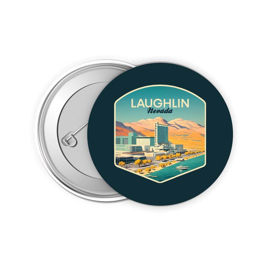 Laughlin Nevada Design A Souvenir Small 2-Inch Button Pin 4 Pack Image 1