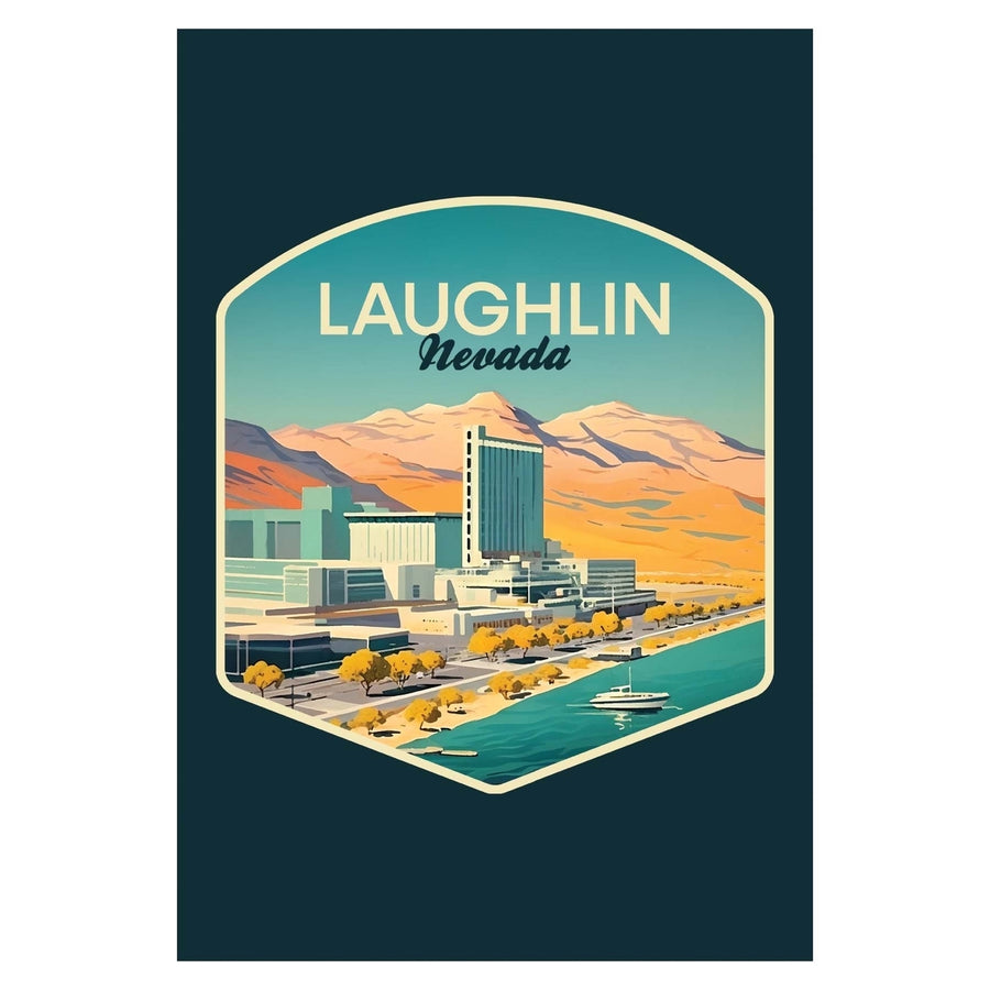 Laughlin Nevada Design A Souvenir Wood sign with frame 5x7 Image 1