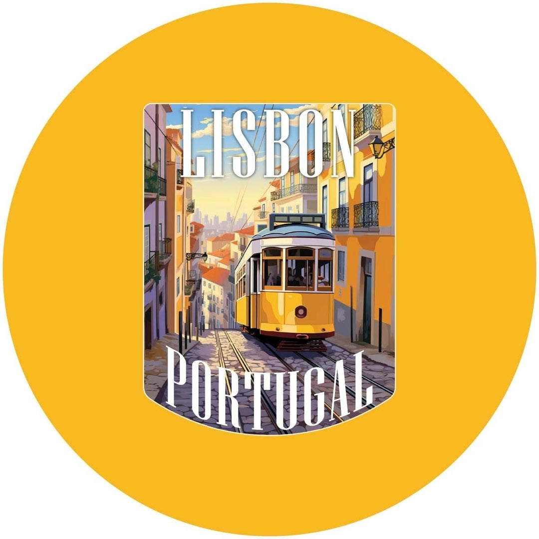 Lisbon Portugal Design A Souvenir Coaster Paper 4 Pack Image 1