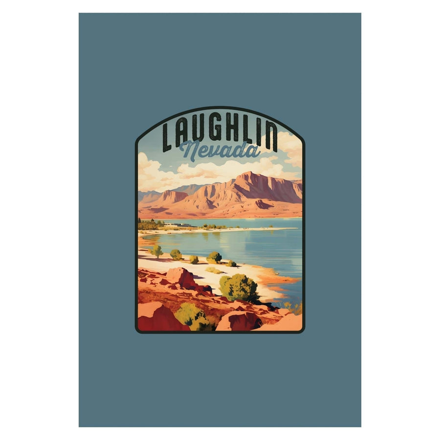 Laughlin Nevada Design B Souvenir Wood sign with frame 5x7 Image 1