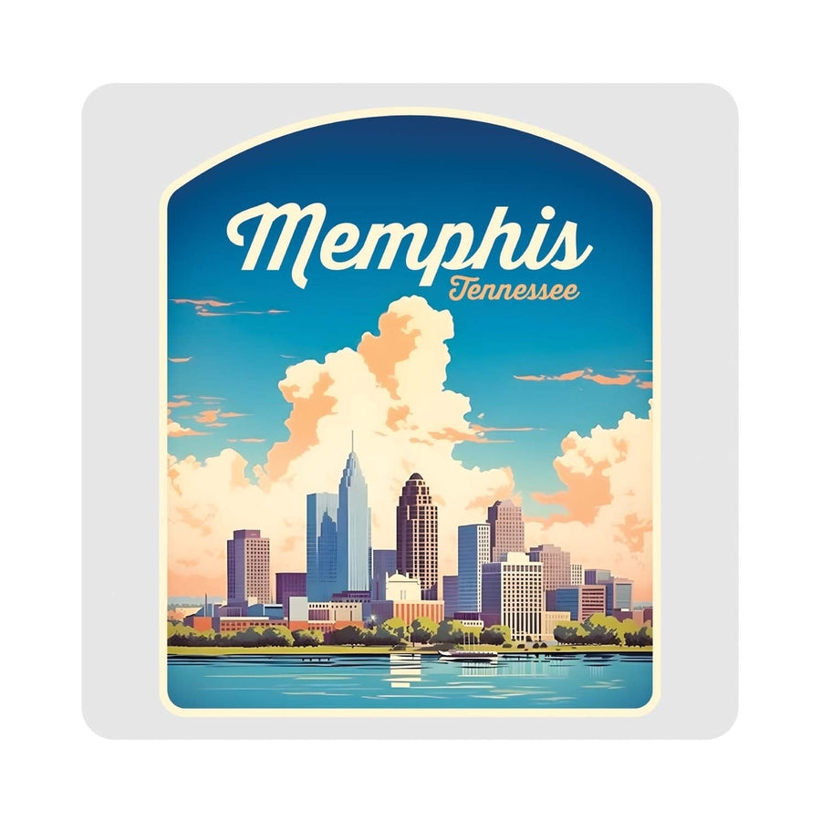 Memphis Tennessee Design A Souvenir 4x4-Inch Coaster Acrylic 4 Pack Image 1