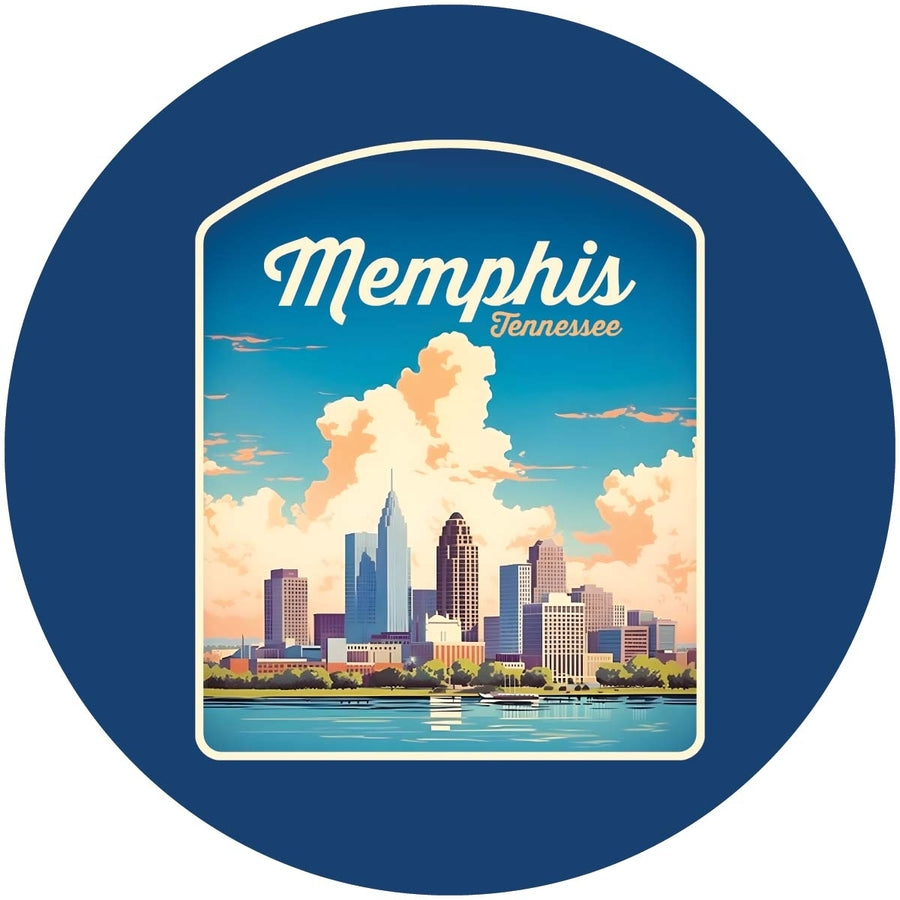 Memphis Tennessee Design A Souvenir Coaster Paper 4 Pack Image 1