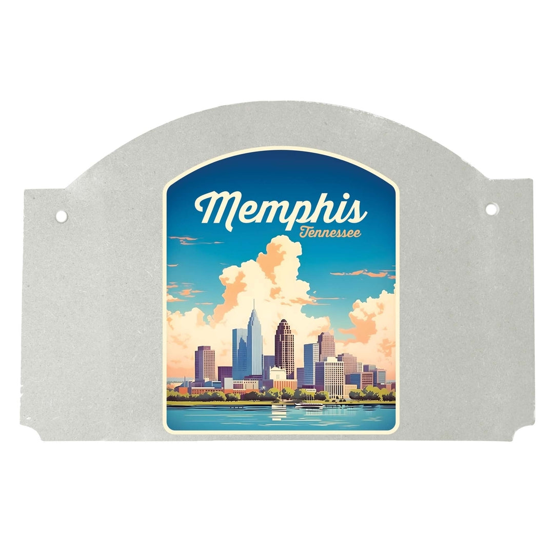 Memphis Tennessee Design A Souvenir Wood sign flat with string Image 1