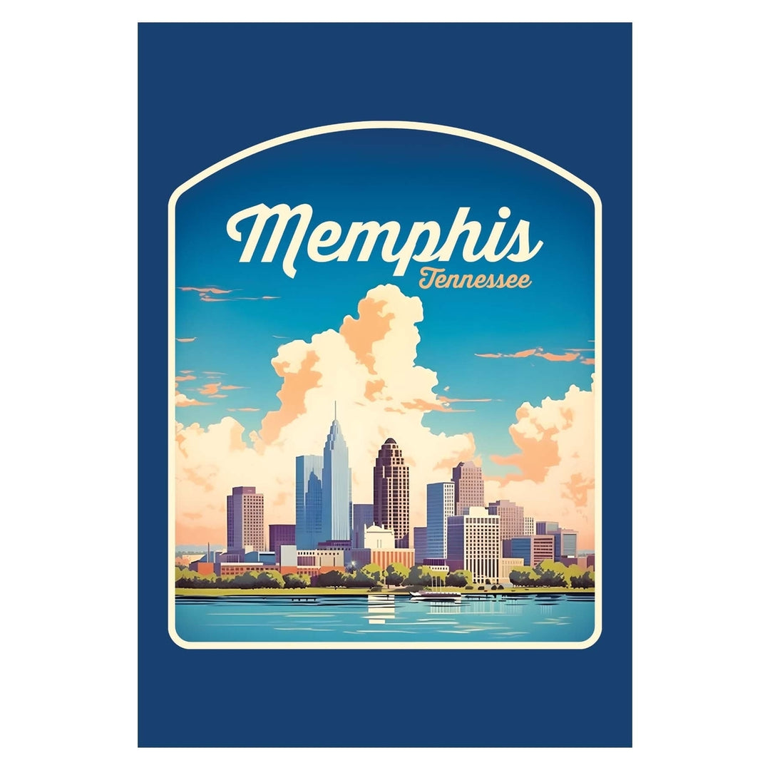 Memphis Tennessee Design A Souvenir Wood sign with frame 5x7 Image 1