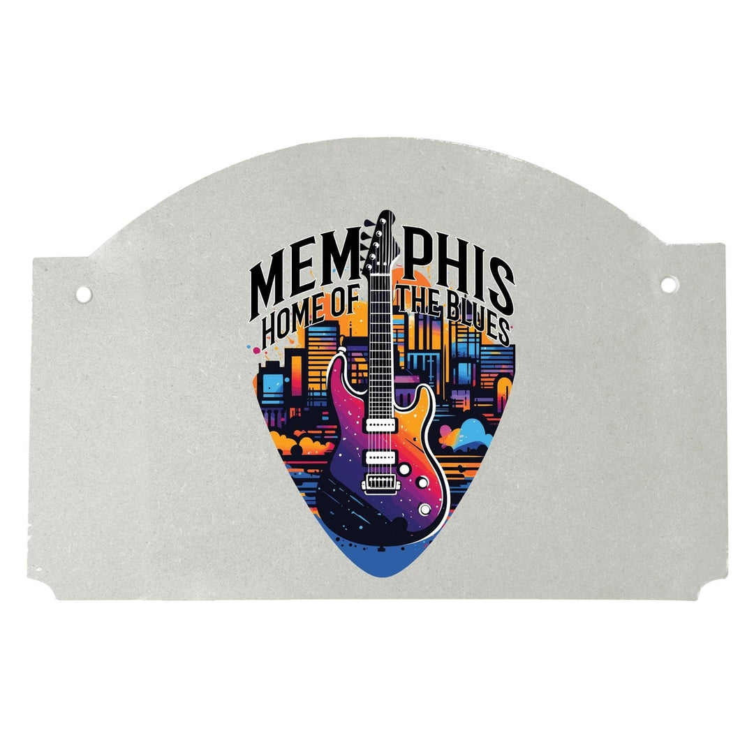 Memphis Tennessee Design B Souvenir Wood sign flat with string Image 1