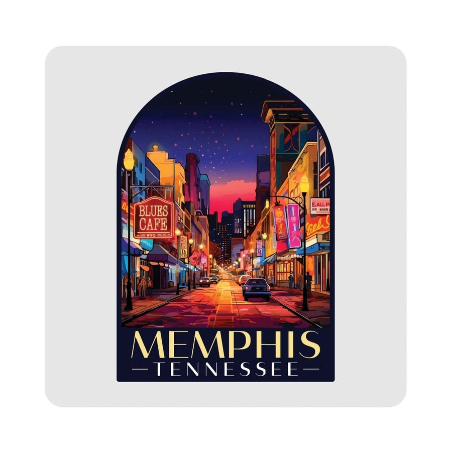 Memphis Tennessee Design C Souvenir 4x4-Inch Coaster Acrylic 4 Pack Image 1