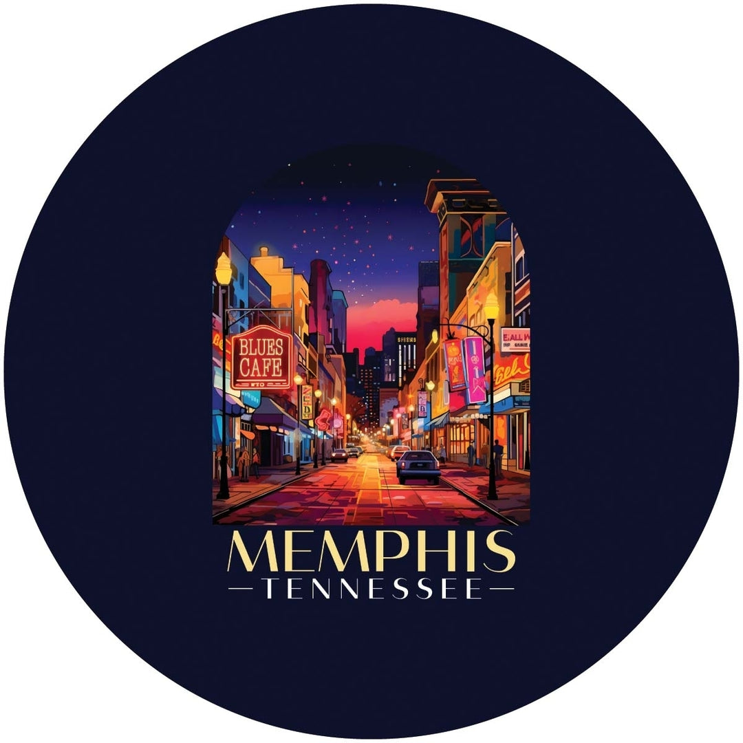 Memphis Tennessee Design C Souvenir Coaster Paper 4 Pack Image 1