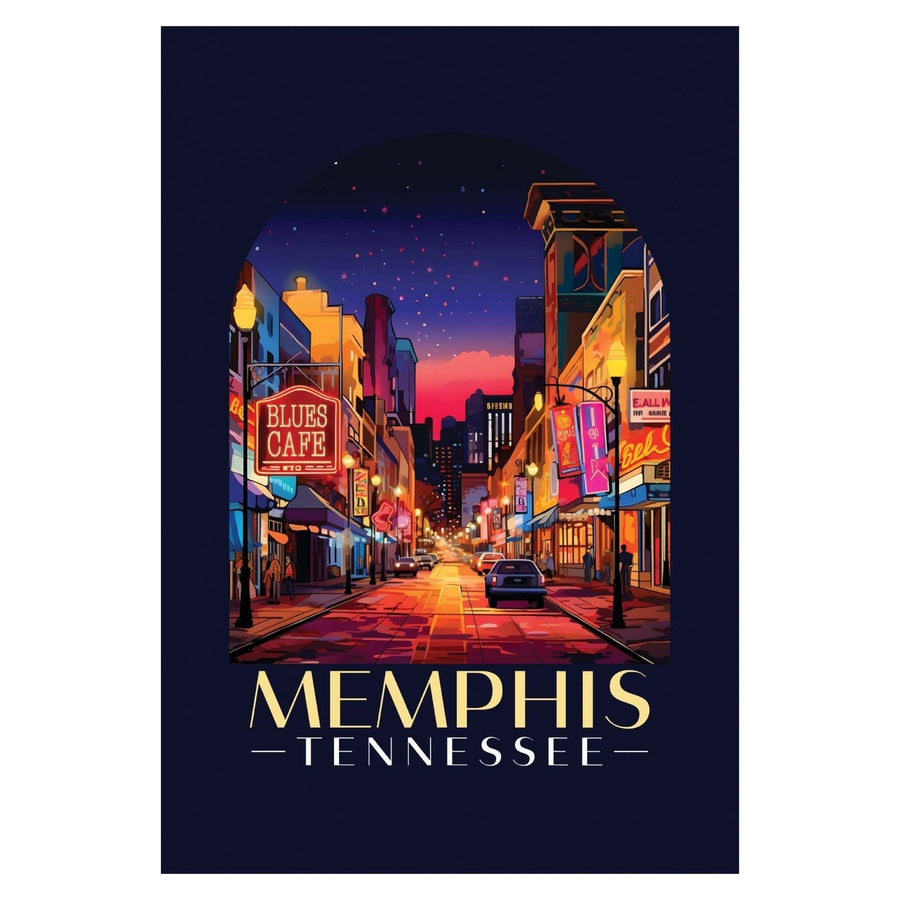 Memphis Tennessee Design C Souvenir Wood sign with frame 5x7 Image 1