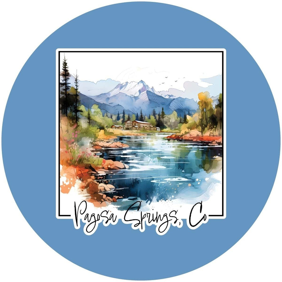 Pagosa Springs Colorado Design A Souvenir Coaster Paper 4 Pack Image 1