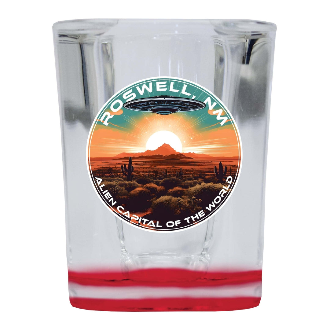 Roswell Mexico Design A Souvenir 2 Ounce Shot Glass Square Image 3