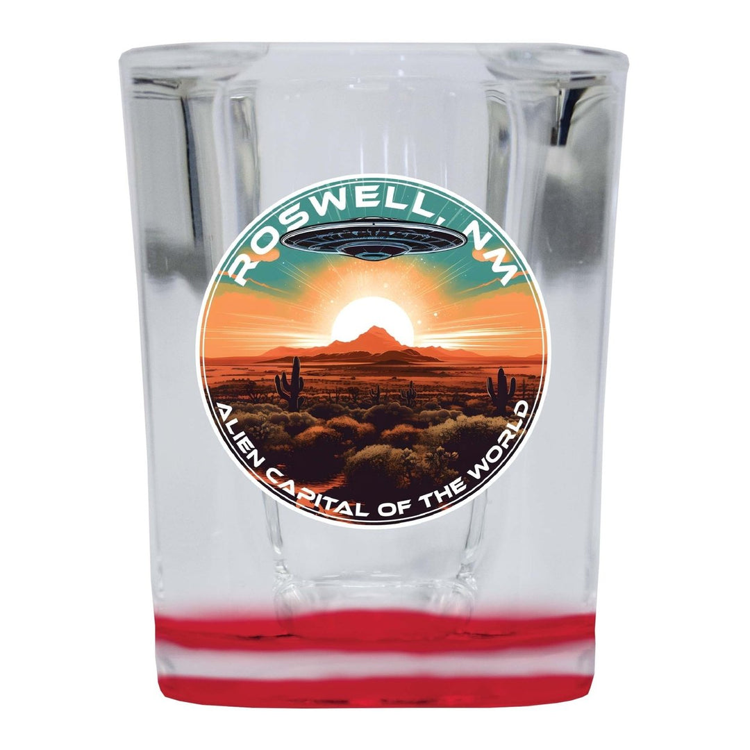 Roswell Mexico Design A Souvenir 2 Ounce Shot Glass Square Image 1