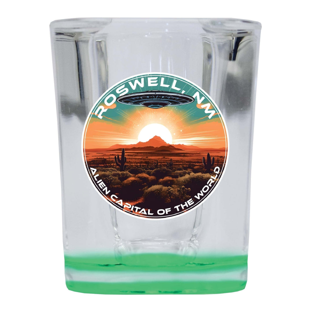 Roswell Mexico Design A Souvenir 2 Ounce Shot Glass Square Image 4