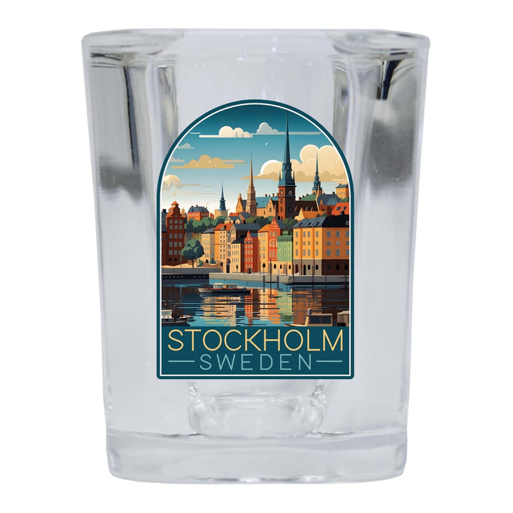 Stockholm Sweden Design A Souvenir 2 Ounce Shot Glass Square Image 2