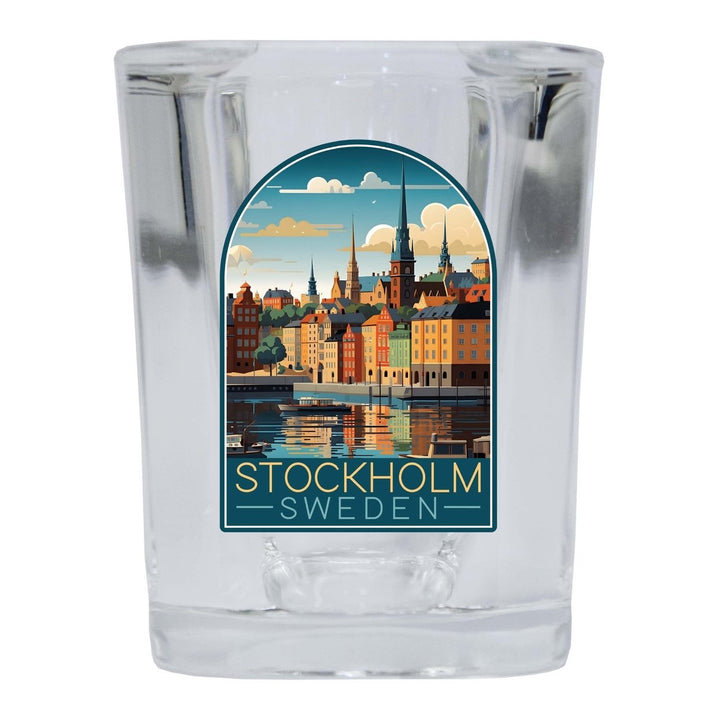 Stockholm Sweden Design A Souvenir 2 Ounce Shot Glass Square Image 1