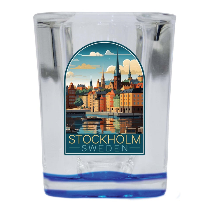 Stockholm Sweden Design A Souvenir 2 Ounce Shot Glass Square Image 1