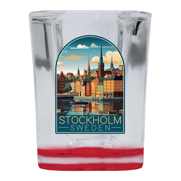 Stockholm Sweden Design A Souvenir 2 Ounce Shot Glass Square Image 4