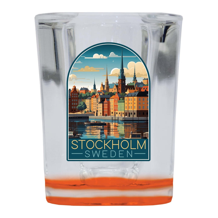 Stockholm Sweden Design A Souvenir 2 Ounce Shot Glass Square Image 4