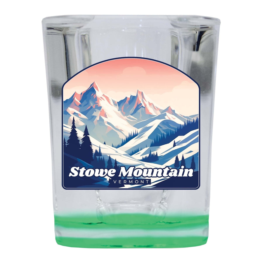 Stowe Mountain Vermont Design A Souvenir 2 Ounce Shot Glass Square Image 1