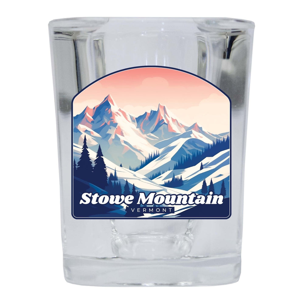 Stowe Mountain Vermont Design A Souvenir 2 Ounce Shot Glass Square Image 2