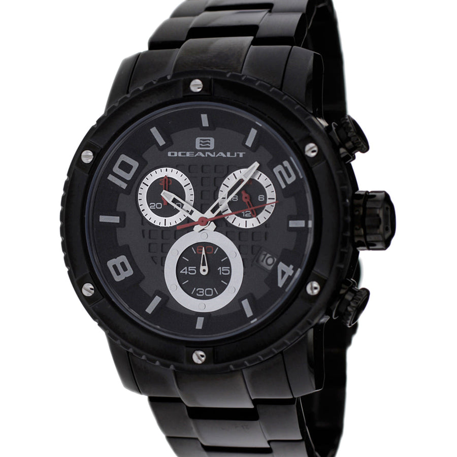 Oceanaut Mens Impulse Black Dial Chronograph Watch OC3124 Stainless Steel Image 1