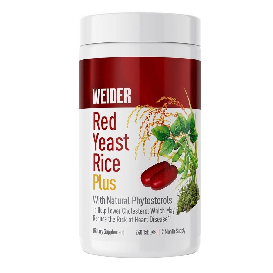 Weider Red Yeast Rice Plus 1200 mg. 240 Tablets Image 1